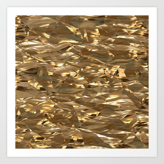 Golden Crinkle Art Print