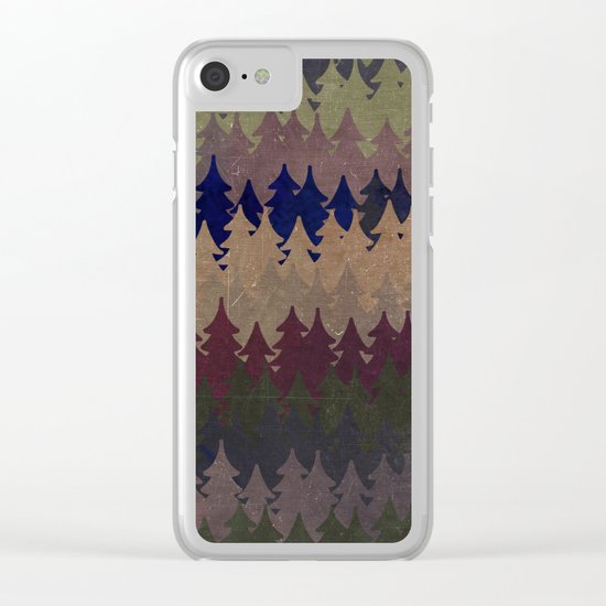 The secret forest at late afternoon- Dark tree pattern #Society6 Clear iPhone Case