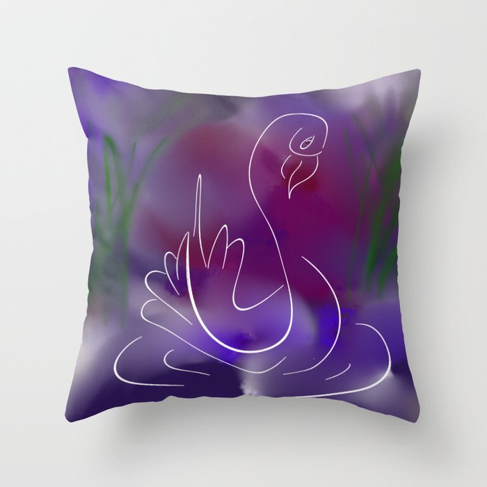 swan contour pillow