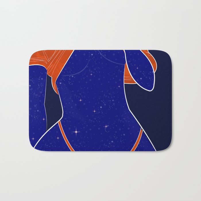 NEED SOME SPACE - Illustration, Space, Galaxy, Girl Bath Mat