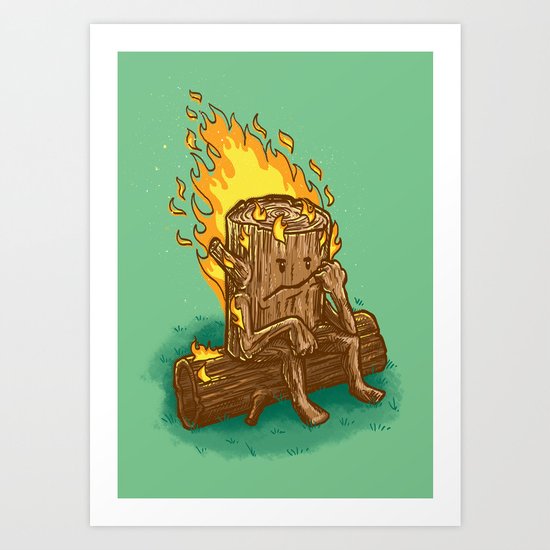 Bad Day Log Art Print