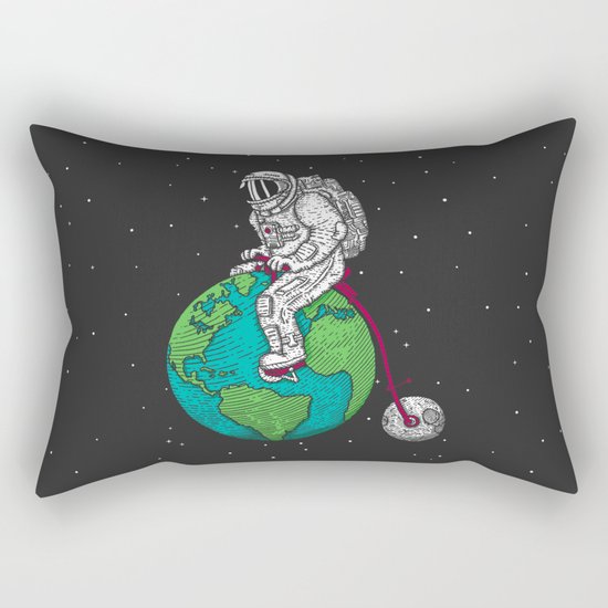 Ride the world Rectangular Pillow