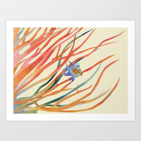 Blue Fish Art Print