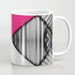 Black White and Bright Pink Coffee Mug