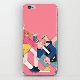 Youth Characters on Pink iPhone Skin
