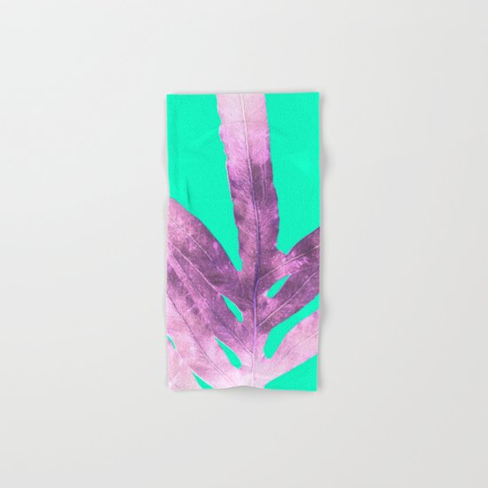 Lavender Fern on Mint Green Winter Wonderland Hand & Bath Towel