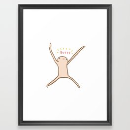 Honest Blob - Butts Framed Art Print | Honestblob, Silly, Curated, Honest, Awesome, Cute, Blob, Ass, Butts, Sass 