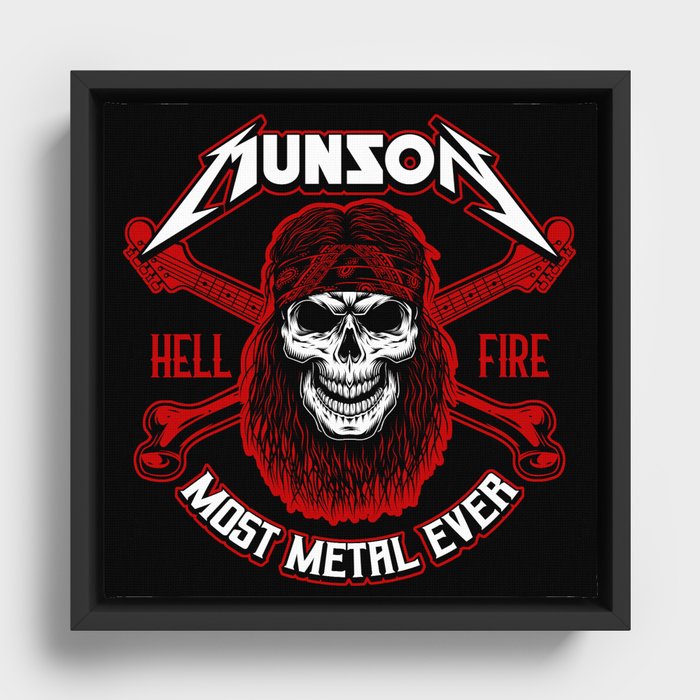 MUNSON (Most Metal Ever) Heavy Metal Master Framed Canvas