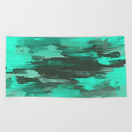 Chill Factor - Abstract in blue Beach Towel