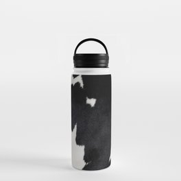 Black and white spotty cow faux fur Water Bottle