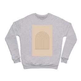 Geometric Lines in Beige and Terracotta 4 (Window Frame Abstract) Crewneck Sweatshirt