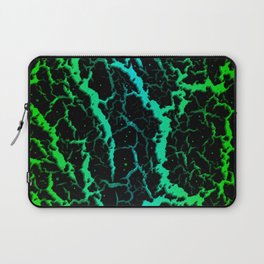 Cracked Space Lava - Green/Cyan Laptop Sleeve