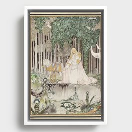 Copy of East of the Sun and West of the Moon, illustrated by Kay Nielsen Blond Knight Man in the Forest Framed Canvas
