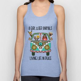 A Girl And Her Animals Living Life In Peace Hoodie Sweater Tank Top