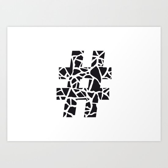 Hashtag Art Print