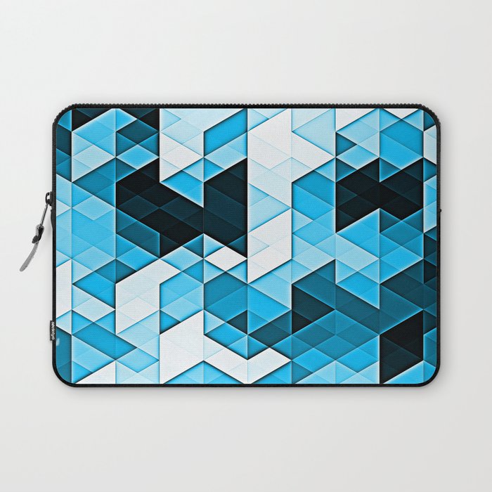 Blue Crystal Confusion Laptop Sleeve