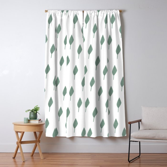 Leaf Pattern Blackout Curtain By Georgianaparaschiv Society6