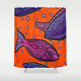 FISH3 Shower Curtain