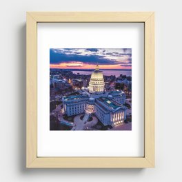 Sunset Wisconsin Recessed Framed Print