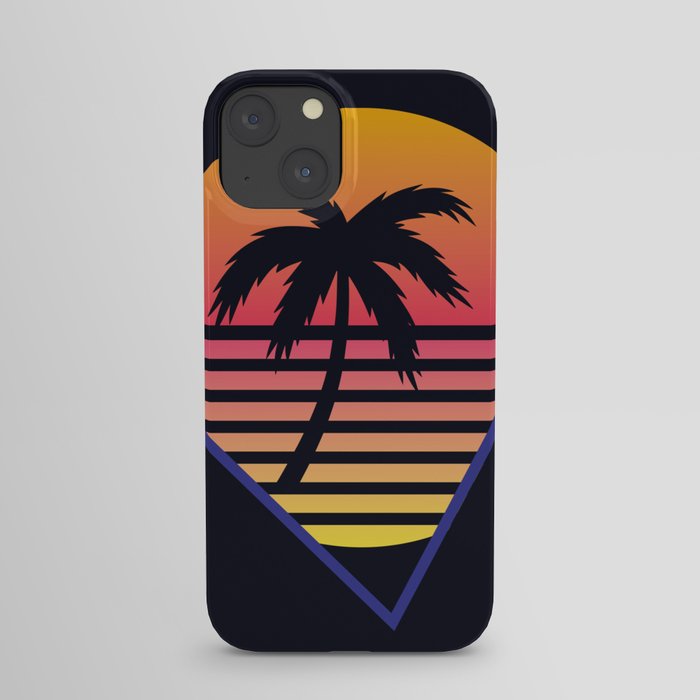 Retrowave sunset 3 / 80s - 90s Retro iPhone Case