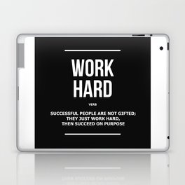 Work Hard Verb Motivational Inspirational Work Hard Play Harder Quote Laptop Skin