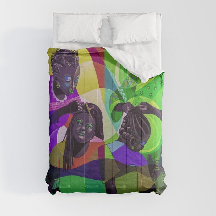 The hairdressers No. 2, African American masterpiece portrait painting Comforter
