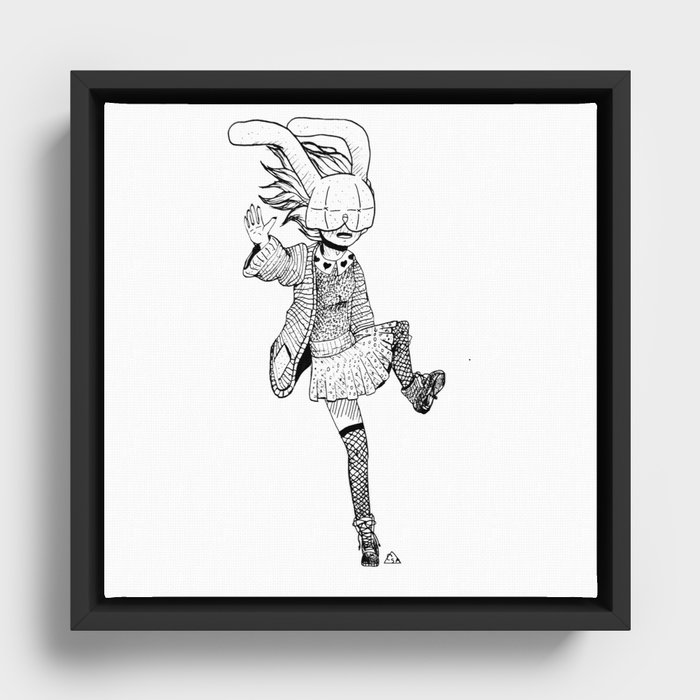Bunny Girl 1 Framed Canvas