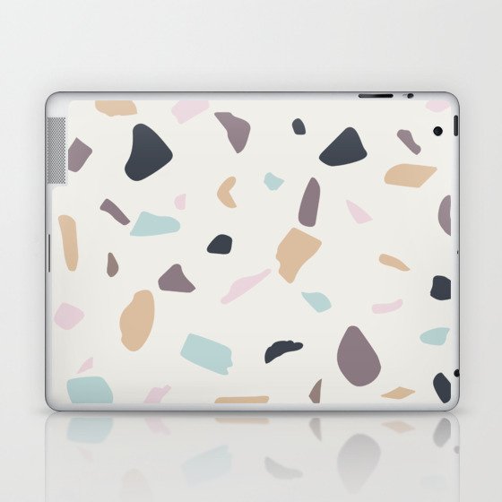 Abstract Terrazzo Texture Pattern Pastel Modern Laptop & iPad Skin