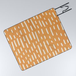 minimalist series: scandi lines, orange Picnic Blanket