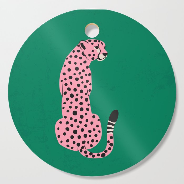 The Stare: Pink Cheetah Edition Cutting Board