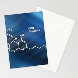 CBD Cannabidiol Structural chemical formula Stationery Card