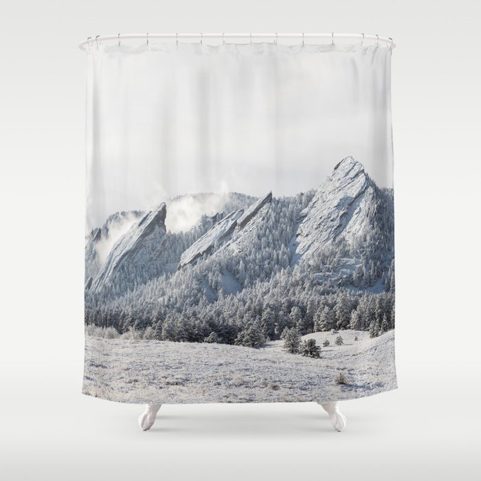 Frosty Flatirons Shower Curtain