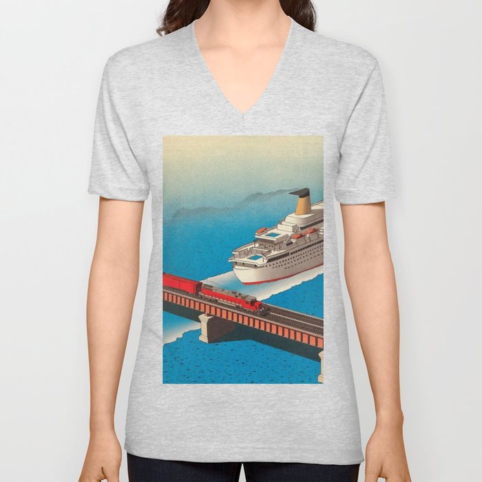 Creative Illustrations by Guy Billout V Neck T Shirt