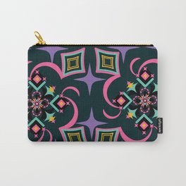 Diamond Floral Pattern Carry-All Pouch