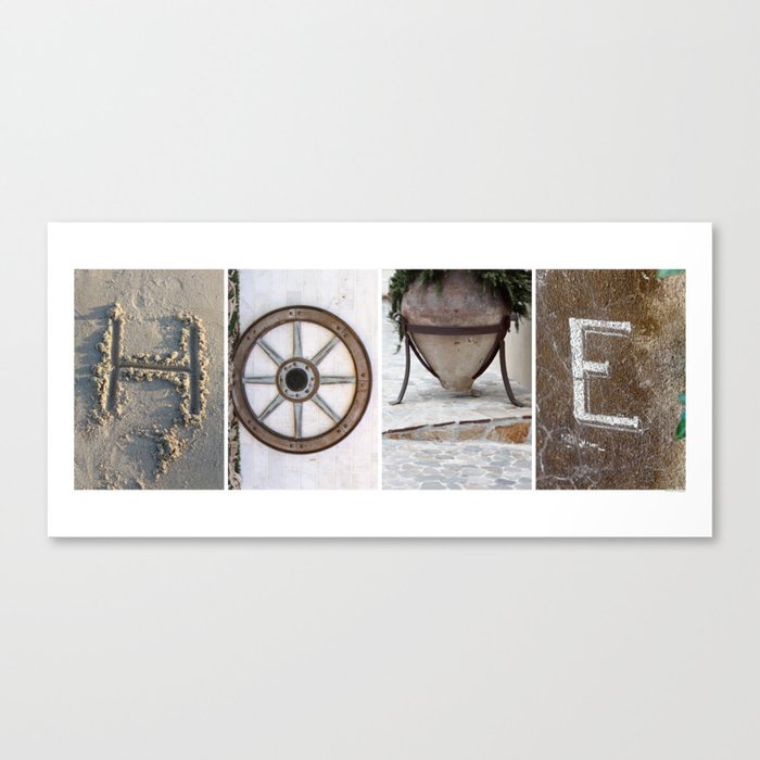 HOME photo letter art typography Canvas Print