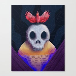 Cardinal Skull-CBD Canvas Print