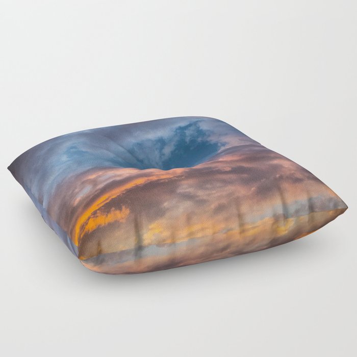 Beautiful Aesthetic Sunset Sky Floor Pillow