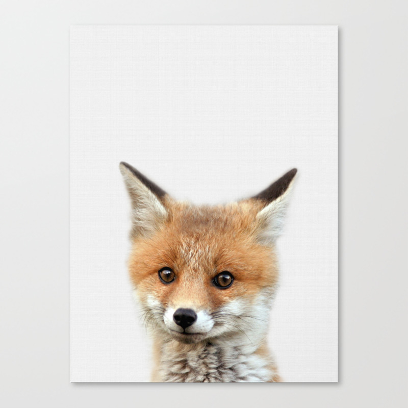 Fox print, Fox wall art, Nursery decor, Animal art, Baby animal prints  Canvas Print by Niki&Neo | Society6