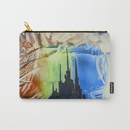 Blue alien cityscape Carry-All Pouch
