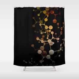 Metallic Molecule Shower Curtain