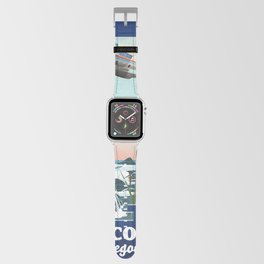 Lincoln Oregon Travel map Apple Watch Band
