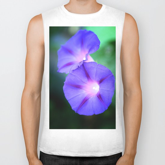 Morning glories Biker Tank