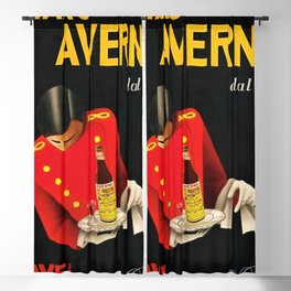 Amaro Sicilian Aperitif Averna Red Wine Italia Vintage Advertising Poster Blackout Curtain