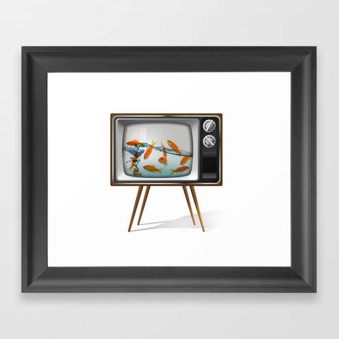 Fish Bowl TV _ 02 Framed Art Print