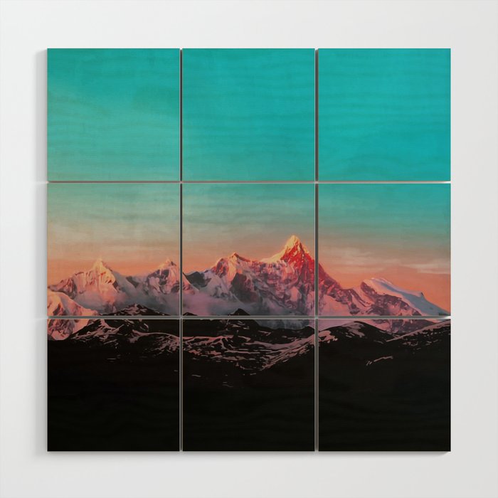 Aesthetic Mountain Wood Wall Art