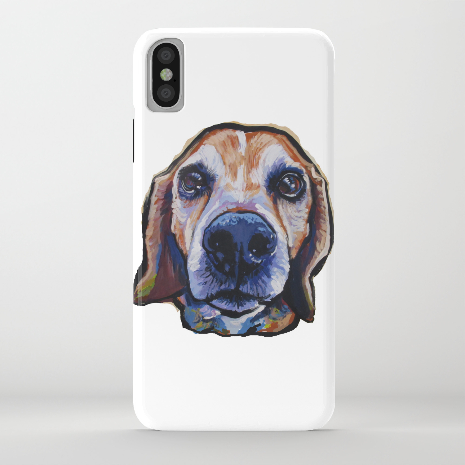 Fun Beagle Dog Portrait Bright Colorful Pop Art Painting By Lea