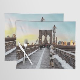 Brooklyn Bridge Sunset Views | New York City Placemat