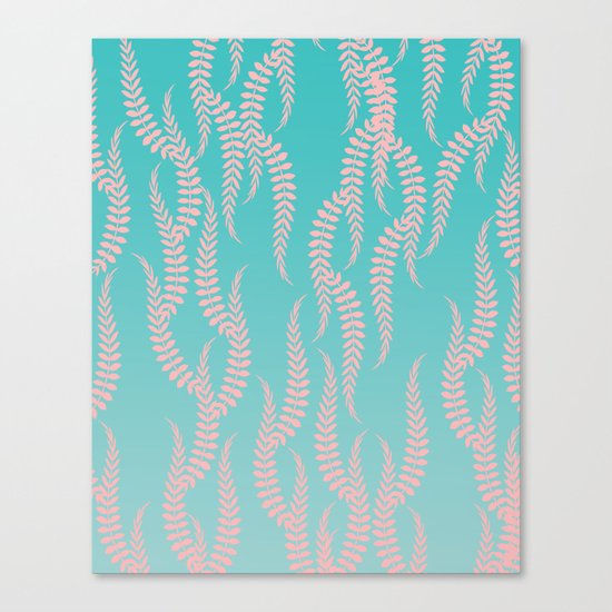 Pastel Leaves Canvas Print