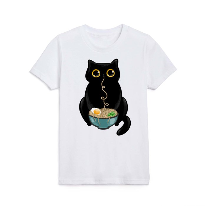 Ramen Cat Kids T Shirt
