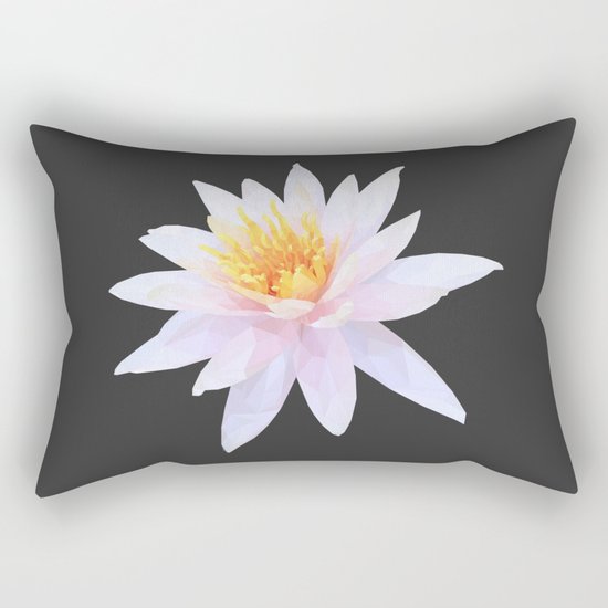 Geometric Lotus Flowers Rectangular Pillow